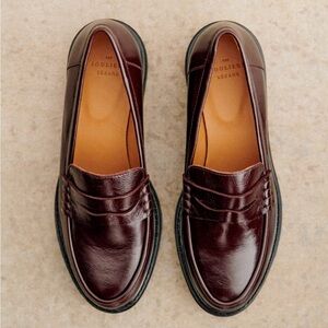 SOLD DONT BUY Sézane  Albane loafers in glossy burgundy, size 39